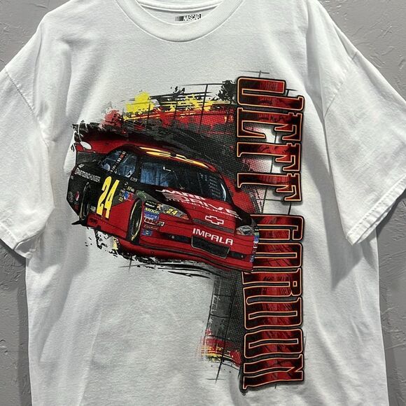 🔥🔥 Vintage NASCAR JEFF GORDON #24 “AOP” AARP Drive to end Hunger Tee Sz XL - E - Picture 1 of 8